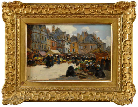 Fernand Marie Eugène LE GOUT-GÉRARD (1856-1924). Jour de marché en Bretagne - photo 1