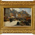 Fernand Marie Eugène LE GOUT-GÉRARD (1856-1924). Jour de marché en Bretagne - Auction prices