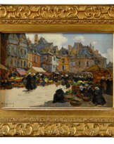 Fernand Marie Eugène LE GOUT-GÉRARD (1856-1924). Jour de marché en Bretagne