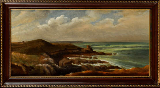 Edouard Joseph DANTAN (1848-1897). Vue de la côte, environs de Villerville - photo 1