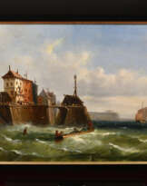 Charles Euphrasie KUWASSEG (1833/38-1904). Bord de mer orageux