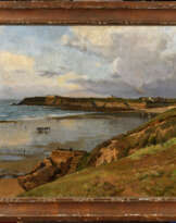 Gustave LE SENECHAL DE KERDREORET (1840 - 1933). Vue prise de la Pointe de la Varde, prise de Rochebonne-Paramé