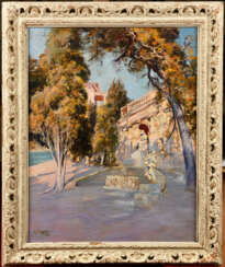 Raymond ALLEGRE (1857-1933). La Croisette, villa du Baron de Courcel (Cannes)