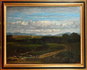 Louis CABAT (1812-1893). La Vallée des Aqueducs, environs de Rome