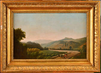 Alexandre Hyacinthe DUNOUY (1757 - 1841) attribué à. Paysage d’Italie