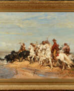 Henri Émilien Rousseau. Henri Émilien ROUSSEAU (1875-1933). Guardians de taureaux à cheval en Camargue
