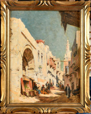 Louis BÉROUD (1852-1930). Le marché au Caire - Foto 1