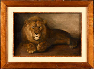 Georges Lucien GUYOT (1885-1973). Lion couché