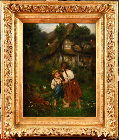 Diethelin MEYER (1840-1884). La cueillette des cerises - Foto 1