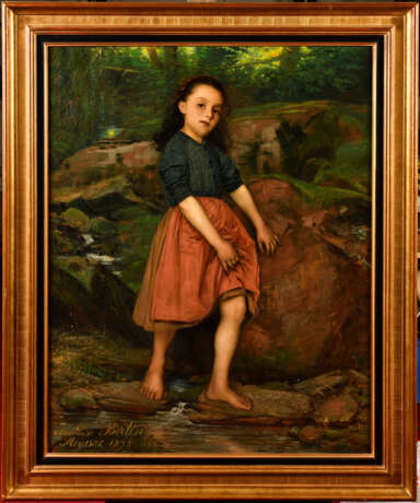 Alexandre BERTIN (1854-1934). Jeune fille à la source - Foto 1