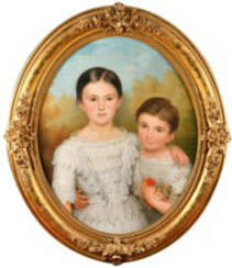Vincent Nicolas RAVERAT (1801-1865). Portrait d'enfants