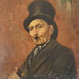 ÉCOLE FRANÇAISE DU XIXè SIÈCLE . Portrait d’homme fumant - Foto 1
