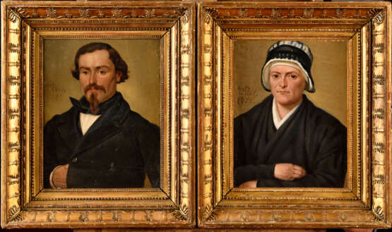 Louis PROT (XVIII-XIX). Portraits de couple - photo 1