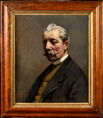 Émile JOURDAN (1860-1931). Portrait d'homme - Foto 1