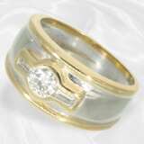 Ring: Bicolor Brillant/Diamant-Goldschmiedering, s… - Foto 1