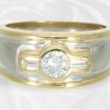 Ring: Bicolor Brillant/Diamant-Goldschmiedering, s… - Foto 3