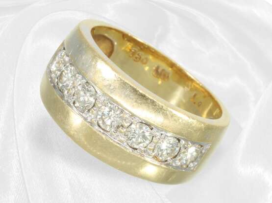 Ring: massiver Goldschmiedering mit feinstem Brill… - фото 1