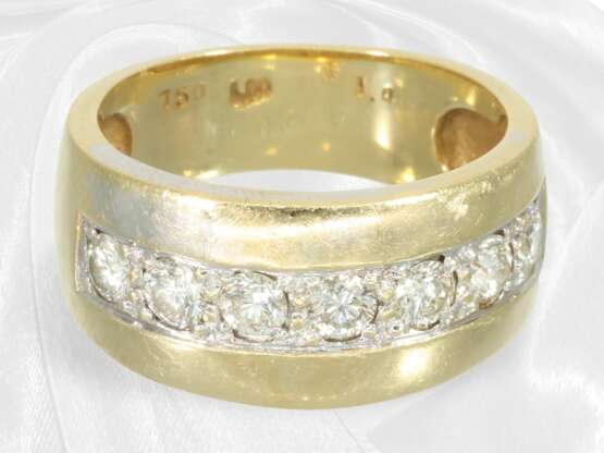 Ring: massiver Goldschmiedering mit feinstem Brill… - фото 3