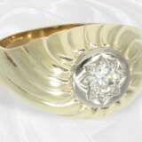 Ring: Ausgefallener vintage Solitär-Brillantring,… - Foto 3