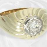 Ring: Ausgefallener vintage Solitär-Brillantring,… - фото 3