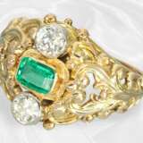 Ring: Sehr attraktiver, vintage Smaragd/Diamant-Go… - photo 3