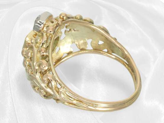 Ring: Sehr attraktiver, vintage Smaragd/Diamant-Go… - фото 5