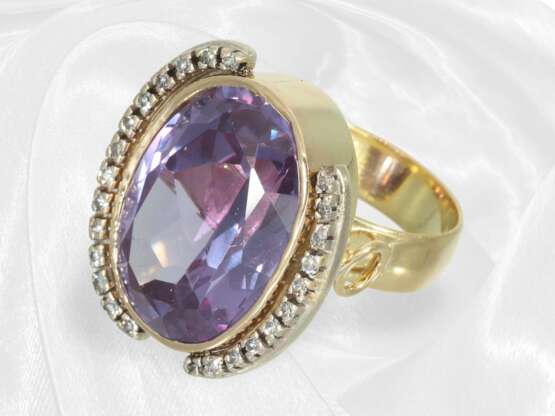 Ring: Handgefertigter, dekorativer Amethyst/Diaman… - Foto 2