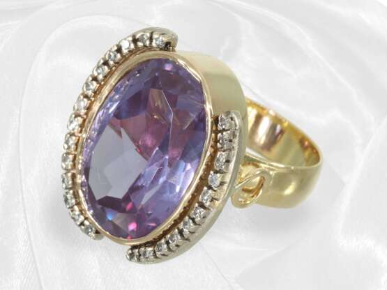 Ring: Handgefertigter, dekorativer Amethyst/Diaman… - фото 5