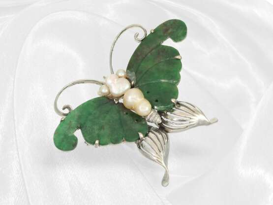 Interessante antike Goldschmiedebrosche mit Perlen… - Foto 2