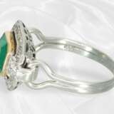 Ring: Schöner Smaragd/Diamant-Goldschmiedering, ca… - Foto 4
