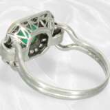 Ring: Schöner Smaragd/Diamant-Goldschmiedering, ca… - фото 5