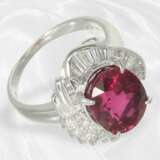 Ring: exklusiver Platin-Ballerina-Ring mit Turmali… - фото 5