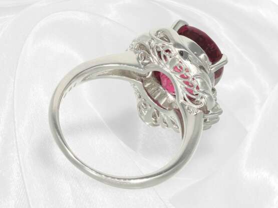 Ring: exklusiver Platin-Ballerina-Ring mit Turmali… - фото 6