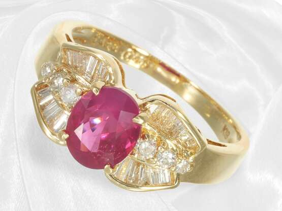 Ring: hochwertiger Rubin/Diamantring, neuwertig… - photo 1