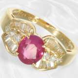 Ring: hochwertiger Rubin/Diamantring, neuwertig… - photo 2