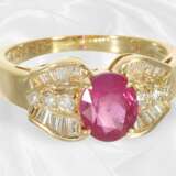 Ring: hochwertiger Rubin/Diamantring, neuwertig… - фото 3
