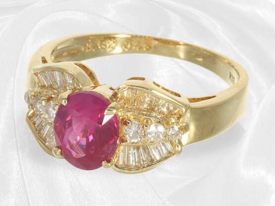 Ring: hochwertiger Rubin/Diamantring, neuwertig… - фото 4