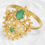 Höchkarätiges, orientalisches Smaragd/Perlen-Set,… - фото 4