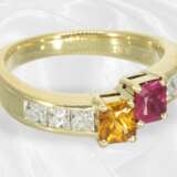 Ring: ausgefallener Goldschmiedering mit Saphir, R… - фото 2