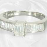 Ring: feiner Platinring mit hochwertigem Diamantbe… - фото 2