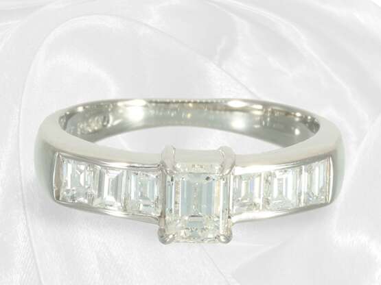 Ring: feiner Platinring mit hochwertigem Diamantbe… - Foto 4