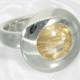 Ring: Designerring mit Rutilquarz, solide Goldschm… - фото 3