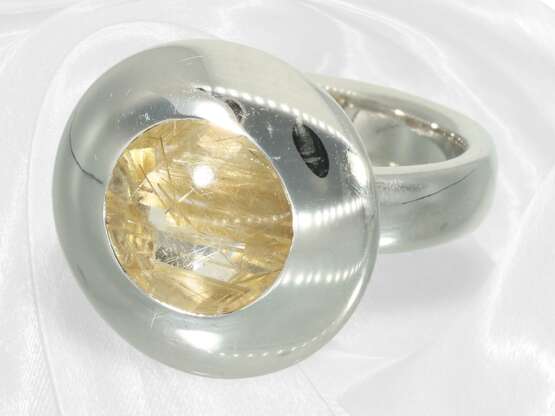 Ring: Designerring mit Rutilquarz, solide Goldschm… - photo 5