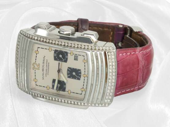 Armbanduhr: luxuriöser Chronograph mit Brillantbes… - photo 2