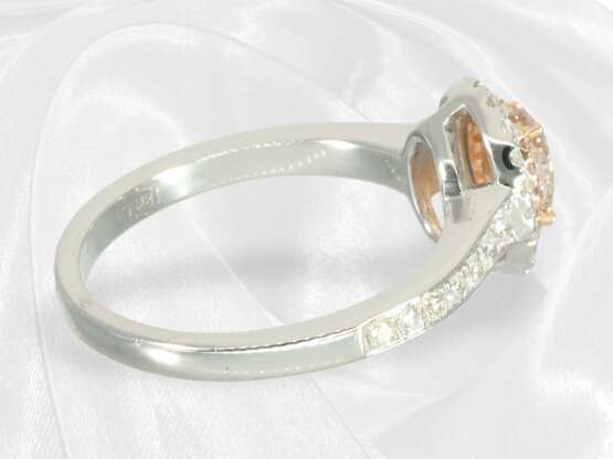 Ring: moderner Brillantring mit seltenem pinken Di… - photo 4