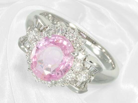 Ring: hochwertiger Saphirring "NO HEAT", Pink 2,01… - фото 1