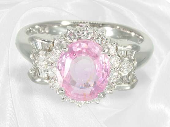 Ring: hochwertiger Saphirring "NO HEAT", Pink 2,01… - фото 2