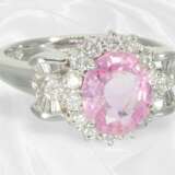 Ring: hochwertiger Saphirring "NO HEAT", Pink 2,01… - photo 3