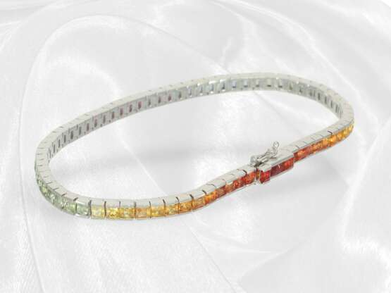 Modernes Multicolor-Saphir-Armband "Rainbow", insg… - photo 5