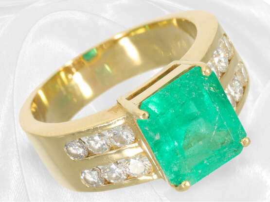 Ring: Moderner und wertvoller Smaragd/Brillant-Gol… - photo 4